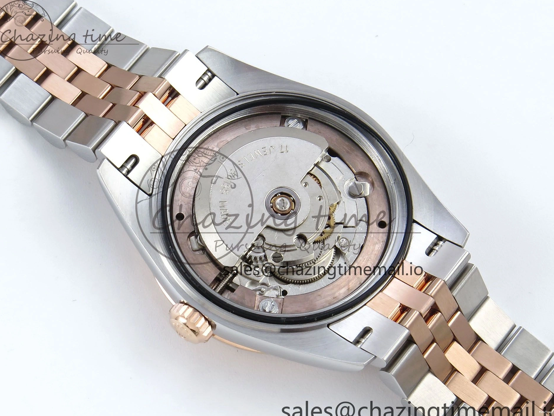 MiroTime 0102 QuickDry DateJust 31 278271 ARF 1:1 Best Edition 904L Steel White MOP Diamonds Dial on SS RG Jubilee Bracelet ETA 517